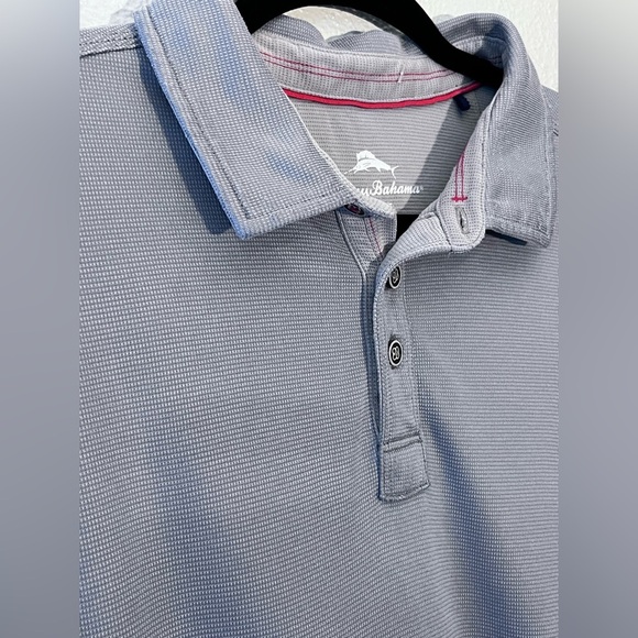 Tommy Bahama Polo Mens XL TG Gray Golf Stretch Short Sleeve Casual Shirt - Picture 5 of 9